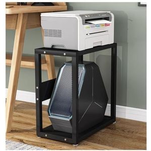 Tafel voor Printer Printerkastje 2-laags Printerstandaard Printer Houten Plankrek CPU-hostchassis Stalen Frame Printerrek Voor Thuiskantoor Printertafel Printerstandaard(B)
