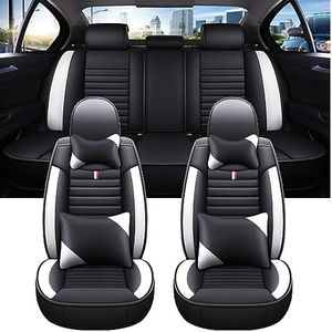 Autostoel Hoezen Voorstoelen Voor Omoda C5 Etios Pu Lederen 5-zits Autostoelhoes Universele Volledige Auto Voor- En Achterbank Cover Protectors Set Auto-interieur Accessoires Stoelhoezen Auto (Kleur