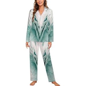 IJsdraak in witte steen lange mouwen pyjama sets voor vrouwen klassieke nachtkleding nachtkleding zachte pyjama loungesets