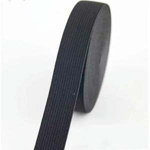 Gekleurde elastische banden 20 mm platte naai-elastiek voor ondergoed broek beha rubberen kleding decoratieve zachte tailleband elastisch-zwart-20 mm 1 yard