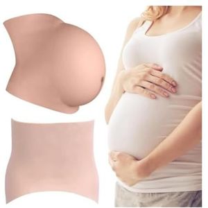 Realistische Nep Zwangerschapsbuik - Zacht Siliconen Buik met Aanpasbare Banden, Geschikt voor Theater, Verkleedpartijen en Medische Training