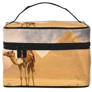 Camel Grote Capaciteit Draagbare Waterdichte Cosmetische Tas 23x17x16cm voor Reizen Outdoor Sport Bruiloft Companion Gift, Zwart, Eén maat