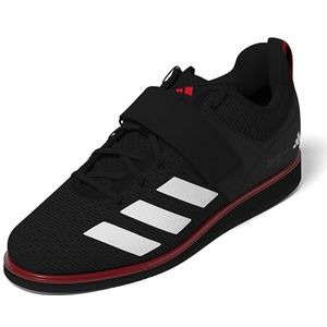 adidas Unisex Powerlift 5 Weightlifting Sneaker, Black/White/Pure Ruby, 8 US Men