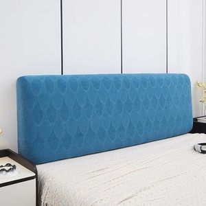 XCLOOZGL Stretch Waterdichte Hoofdeinde Hoezen Jacquard Bed Hoofdeinde Hoes Voor Volledige Koningin King Size Elastische Bed Rugleuning Hoes Stofdicht Wasbaar Hoofdeinde Beschermhoes,Blauw,200cm