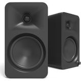 Kanto ORA4 140W Powered Reference Speakers with Bluetooth 5.0 and USB-C Input | 4” Woofers | Bi-Amplified | Reference Quality Sound | Pair | Black