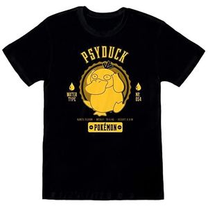 Pokemon - Collegiate T-shirt voor heren/dames, uniseks, zwart/geel, XL