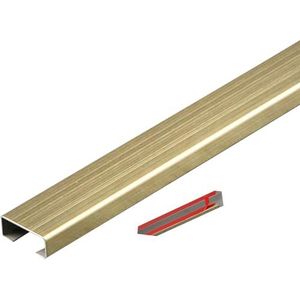 Kabelbeschermer vloer kabelbeschermer, Roestvrijstalen zelfklevende kabelgoot for kabelgoot, wand- en vloerkabelbeheer, veelkleurig, meerdere maten(Gold-1,1m-(60x30mm))