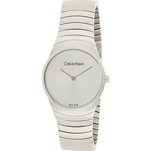 Calvin Klein Analoog kwartshorloge voor dames, met roestvrij stalen armband K8A23146, zilver, armband