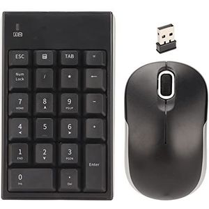 Wireless Number Pad Mouse Combo, 22 Keys 2.4GHz Portable Numeric Keypad Numpad, USB Quiet Financial Accounting Number Keyboard Kit, Plug and Play