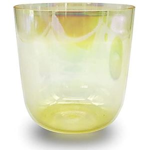 6 Inch Heldere Kwartskristallen Klankschaal, Balancerende Lichaamschakra, Emotionele Toestand Aanpassen, For Gezonde Genezing En Meditatie (Color : Yellow, Size : 440Hz)