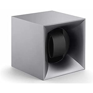 Swiss Kubik Horlogeopwinder, startbox voor 1 uur, werkt op batterijen, grijs, zilver
