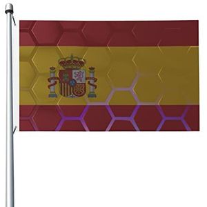 Indoor Vlag Van Spanje 90X150cm Seizoensgebonden Vlag Duurzaam Tuin Vlag Lichtgewicht Outdoor Teken Decoratie Voor Carnaval Tuin Outdoor