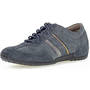 Gabor Pius Low sneakers voor heren, halfhoge schoenen, uitneembaar voetbed, blauw indigo, 43 EU