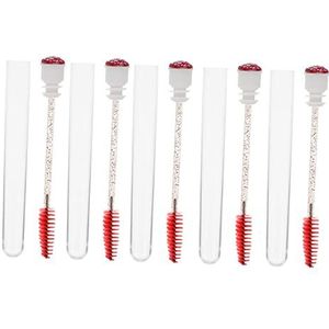 20 stks Wimper Borstel Tube met Glitter Wimper Extensions Make-up Wenkbrauw en Wimper Kam Applicators voor Mascara en Oogmake-up