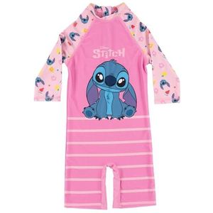 United Labels Lilo & Stitch Badpak, uv-bescherming 50, voor meisjes, roze, eendelig, badmode voor kinderen, badkleding, roze/roze, 110-116