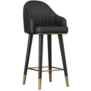 Ontbijt Barkrukken Draaibare Barkrukken Counter Kruk Set Van 2 Keuken Barkrukken Met Rug Kunstleer Comfortabele Keuken Hoge Krukken Keuken Barstoelen(Black)