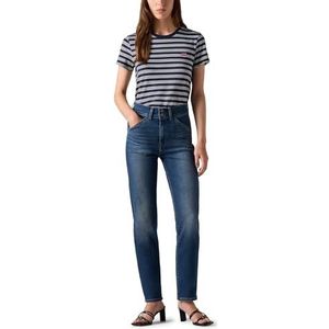 Levi's Dames Tailored 724 rechte jeans Dark Woods Blue 29 30