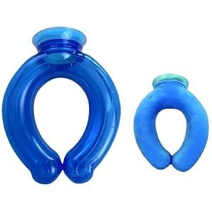 850ml U-vormige nek kussen ijszak warm water zak (donkerblauwe set)