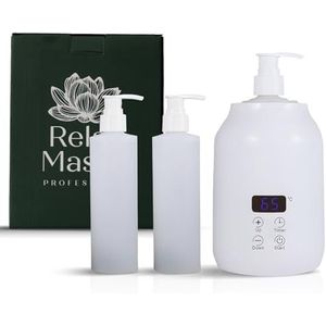 Relax Master - Digitale Massage Olie Verwarmer - Zwart - Instelbare Temperatuur - Inclusief 2 Dispensers