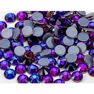 paars fluweel glas kristal hot fix steentjes plaksteen strass glitter ijzer op stenen doe-het-zelf ambachten kleding decoratie paars fluweel SS4-1440st