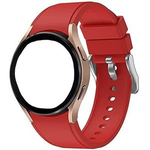 LUGEMA 20mm siliconen band compatibel met Samsung Galaxy horloge 4 40mm 44mm klassieke 46mm 42mm sport armband Samsung Galaxy horloge 5 44mm 40mm band (Color : Red, Size : Galaxy Watch 4 44mm)