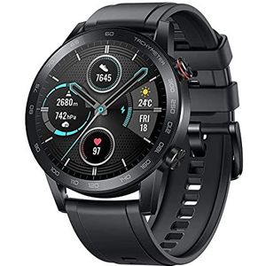 HONOR MagicWatch 2 46mm Smartwatch Fitness Activity Tracker SpO2 (Zuurstofverzadiging) Hartslagmeter Slaap, 15 Oefenmodi, Running App, Zwart