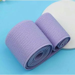 Verdikte elastische band met maismotief - platte tailleband in goud/zilver metallic (brede stretchriem voor modieuze tailleversteviging) - 6 cm