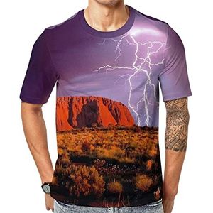 Rocks Desert Storm Heren T-shirt met korte mouwen en ronde hals print casual T-shirt M