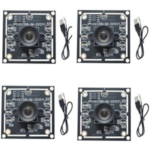 Luobannm 4 STKS 100 Graden Camera Module 1MP OV9732 1280x720 30fps USB Camera Module Drive Gratis voor WinXP/7/8/10 met 60cm Kabel