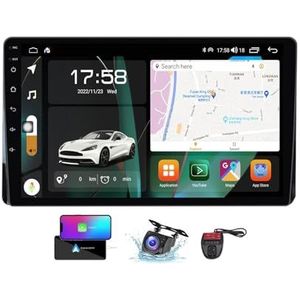 Android 13 2 Din Car Stereo voor Toyota Highlander 4 XU70 2019-2021 met 9 inch Touchscreen Media Player met Carplay Android Auto Bluetooth 4G WiFi GPS FM/RDS SWC + achtercamera(NF-6)