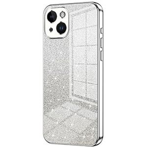 Telefoonbescherming Compatible with iPhone 14 Case,Clear Glitter Electroplating Hybrid Protective Phone Cover,Slim Transparent Anti-Scratch Shock Absorption TPU Bumper Case for 14 telefoon accessoire