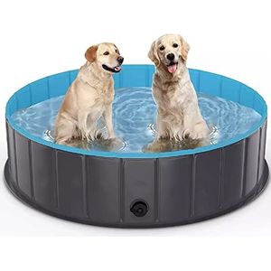 Draagbaar hondenzwembad Huisdierzwembad Buitenbad Speelbad voor huisdieren, honden en katten Zwemmen en spelen van waterspeelgoed, opblaasbaar zwembad (80 * 20cm)