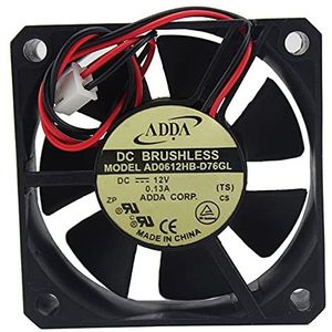 Original AD0612HB-D76GL 6015 6CM 12V DC 0.13A ball cooling fan