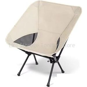 DPNABQOOQ Ultra lichte campingstoel draagbare klapstoel ademende strandstoelen visstoel wandeling relaxstoel huishoudelijke tuinstoelen (maat: klein rijstwit)