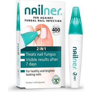 Nailner Fungal Nail Treatment Pen 4 ml - Extra Sterke Anti Schimmel Nagelbehandeling voor Teennagels - 2-in-1 Treat & Prevent Toe Nail Fungus - Schimmeldodende Nagelinfectie - Klinisch getest & Snelle