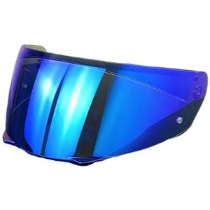 Motorhelm vizier lens, Helmvizier, i90 viziervervangingen HJ-33 Helmschild for HJC i90 Helmen UV-bescherming Winddichte Moto Helmen Onderdelen (Zwart - Alleen for gebruik overdag)(Revo Deep Blue-day U