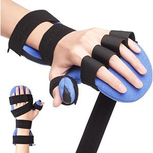 Beroerte Rest Handspalk, orthese, Nachtrust Handspalk voor 5 Vingen- en Pols, voor Vingercontractuur, Artritis, Spieratrofie, Lichte Krampen, Carpaal Tunnelpijn, Links en Rechts-L/XL