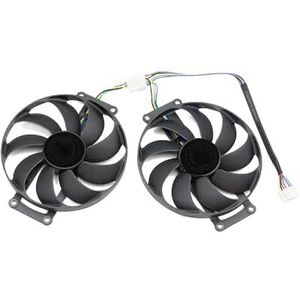 Grafische kaartventilator voor ASUS Dual RTX 2070 EVO V2, RTX 1660 EVO, ASUS Dual GeForce RTX 2060 SUPER EVO V2, 87mm, set van 2