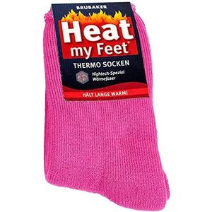BRUBAKER 2 Paar Heat my Feet Unisex Thermosokken - Wintersokken Set voor Dames en Heren - Roze Maat 35-38