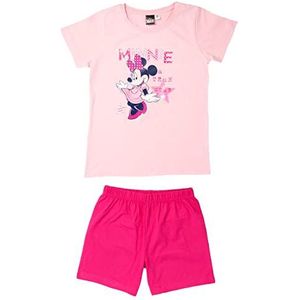 United Labels Disney Minnie Mouse pyjama voor meisjes - A True Star kinderpyjamaset korte mouwen bovendeel met broek roze/roze, multicolor, 134/140 cm