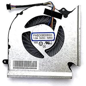CPU-koelventilator compatibel voor MSI GP66 GL66 CPU-ventilator N453 GPU-ventilator N454 Radiator CPU-koelventilator (CPU)