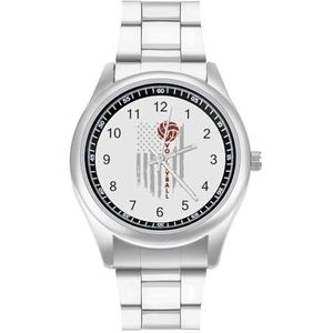 Volleybal Vlag Klassieke Heren Horloges voor Vrouwen Casual Mode Zakelijke Jurk Horloge Geschenken