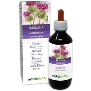 Grote klit (Arctium lappa) kruid en wortels Alcoholvrije moedertinctuur Naturalma - Vloeibaar extract druppels 200 ml - Voedingssupplement - Veganistisch