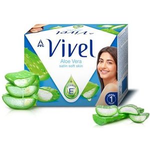 Vivel Aloë Vera Zeep, Satin Soft Skin Vitamine E, 150 g (4 stuks)