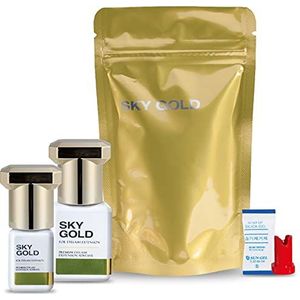 SKY Gold Wimperlijm | Sky Glue (5ml, dekselkleur: goud) wimperverlenging | lange houdbaarheid | ultra sterke grip | wimpers | wimpers | nieuwe lijm | van SKY Gold