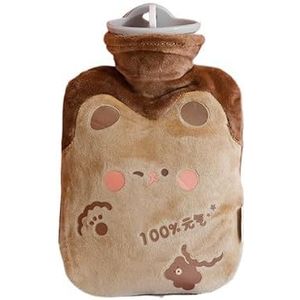 Warmwaterkruikenzak voor meisjes, pluche schouder, handwarmer, warmtepakket, warme buik, instant warm pak, winter, waterverwarmingskussen, warmwaterzak (500 ml 3)