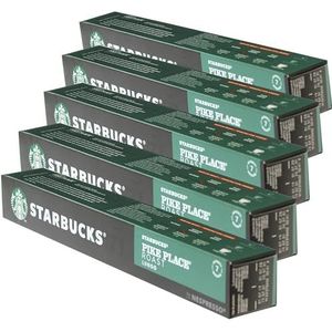 Starbucks Pike Place Roast Koffie, 5-delige set, Lungo, Medium Roast, R?stKoffie, Nespresso compatibel, koffiecapsules, 50 capsules