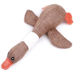 Kauwspeelgoed voor honden Pet Dog Chew Sound Stuffed Squeak Dog Fleece Toy Puppy Cleaning Tooth Dog Huisdier speelgoed (Color : Brown)