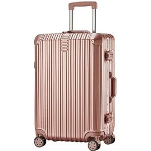 Bagageruimte Reiskoffer Rolkoffer Kofferbakbagageset BusinessTrolley Reistas Koffer met grote capaciteit (Color : D-Pink, Size : 26inch)