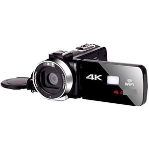 Videocamera, 48MP Video Camera Nachtzicht 4K Digitale Camcorder Zonnekap Camera Vlog Draaien Touch Screen Fotografie Camcorder(32G SD Card,Standard)